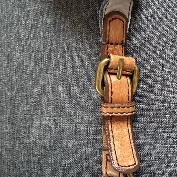 Leather Fossil Purse Blue Crossbody Adjustable - Picture 2 of 8